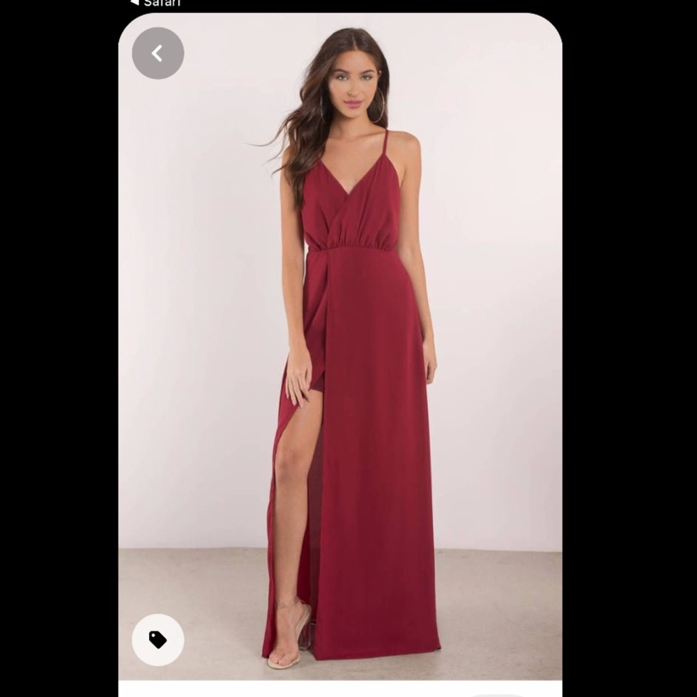 Tobi long madi maxi dress high slit